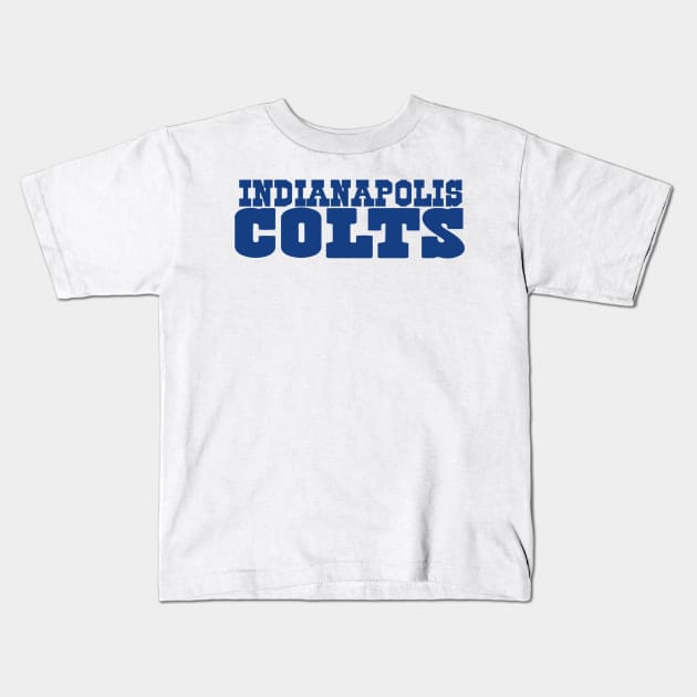 indianapolis colts Kids T-Shirt by kolumenana